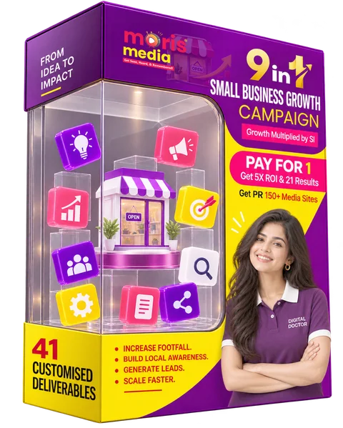 9 IN 1 Small Business Growth Campaign box with 41 customised deliverables